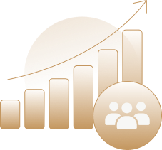 Growth chart illustration representing shared value